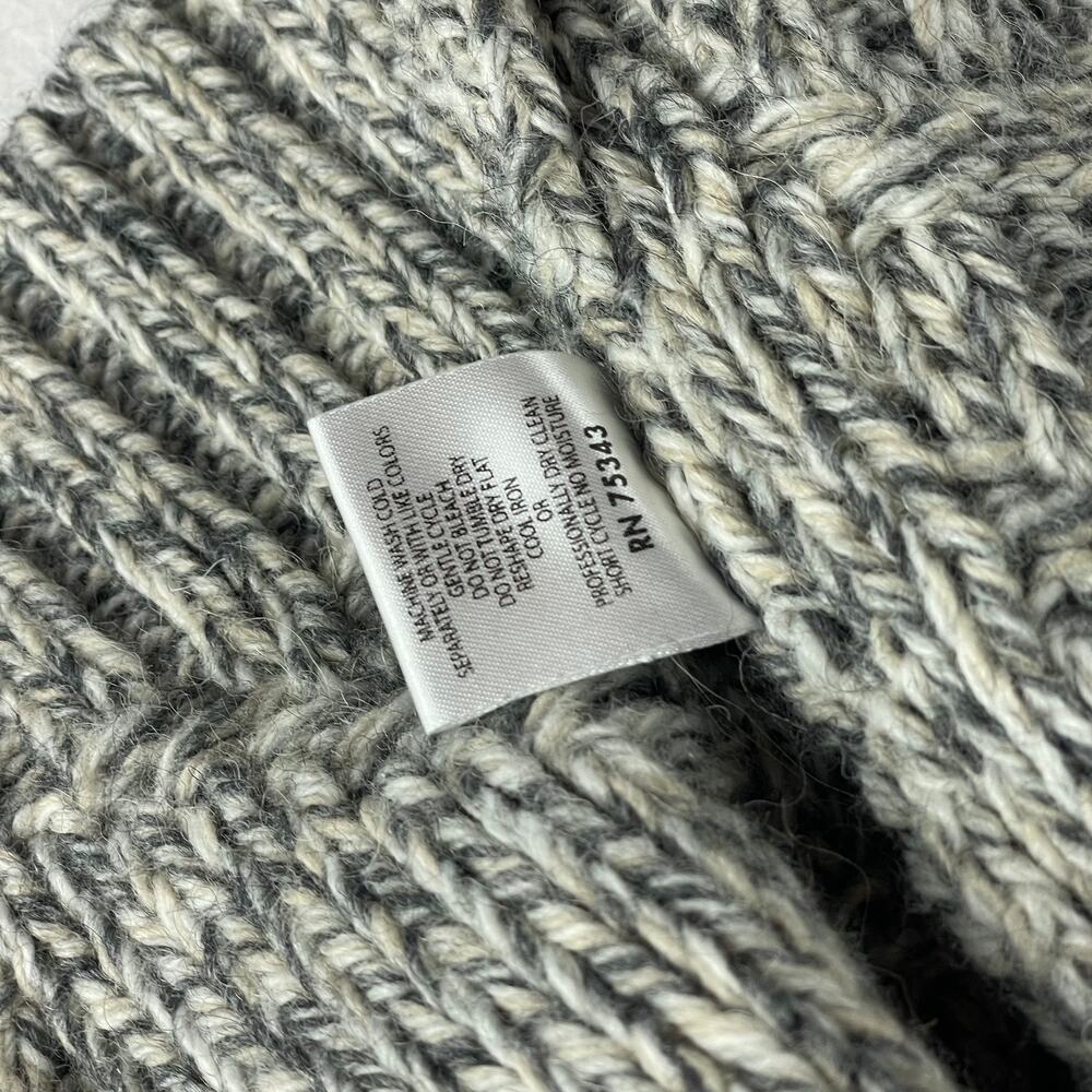 Lineamaglia Women's Wool-Blend Gray Sweater Large Open Cardigan Made in Italy - Picture 7 of 8